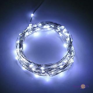 Гирлянда нитевая Капля росы 50 LED на батарейках 4,5 м Холодный свет - фото 4