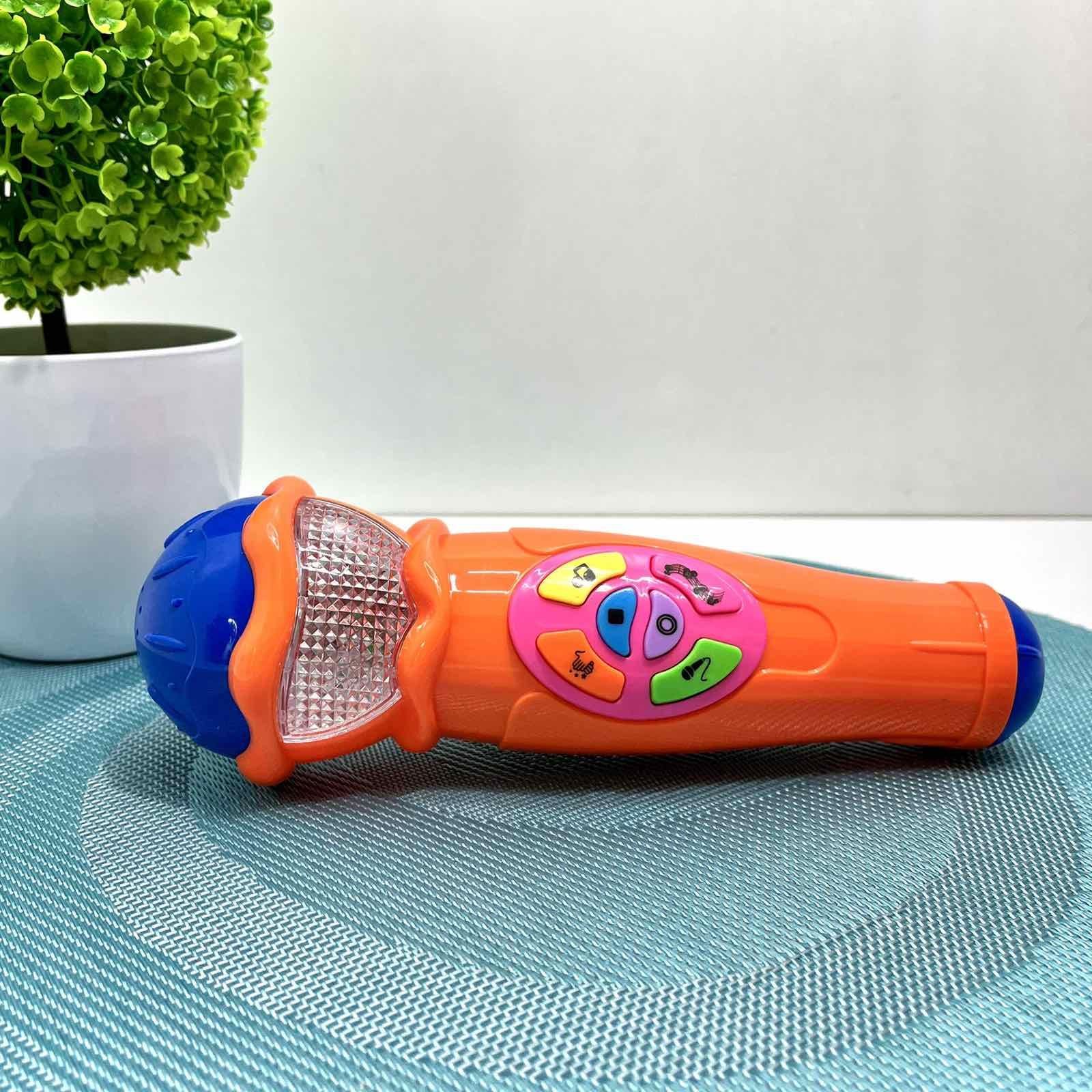 Микрофон детский Limo Toy музыкальный 19 см Оранжевый (7043 UA)
