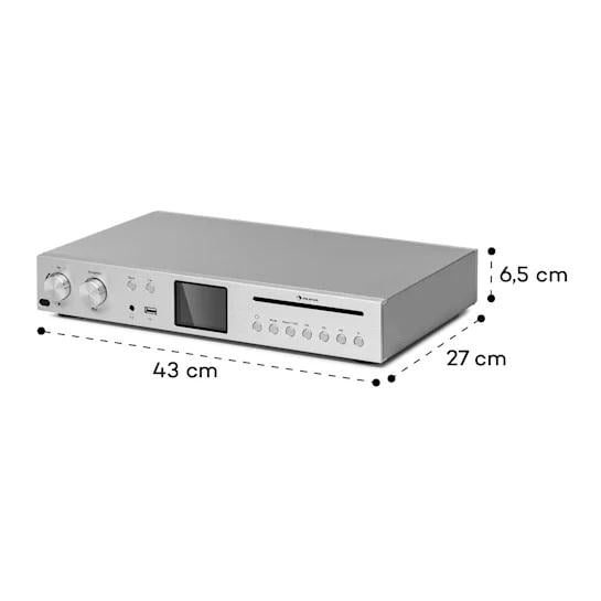 Підсилювач ресивер Auna HiFi CD Silver Star Internet/DAB+/FM CD WiFi (10036446) - фото 10