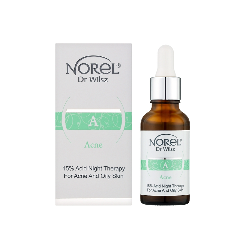 Сироватка нічна для жирної та схильної до акне шкіри Norel Acne 15% Acid Night Therapy For Acne And Oily Skin 30 мл (0164) Сироватка нічна для жирної та схильної до акне шкіри Norel Acne 15% Acid Night Therapy For Acne And Oily Skin 30 мл (0164)