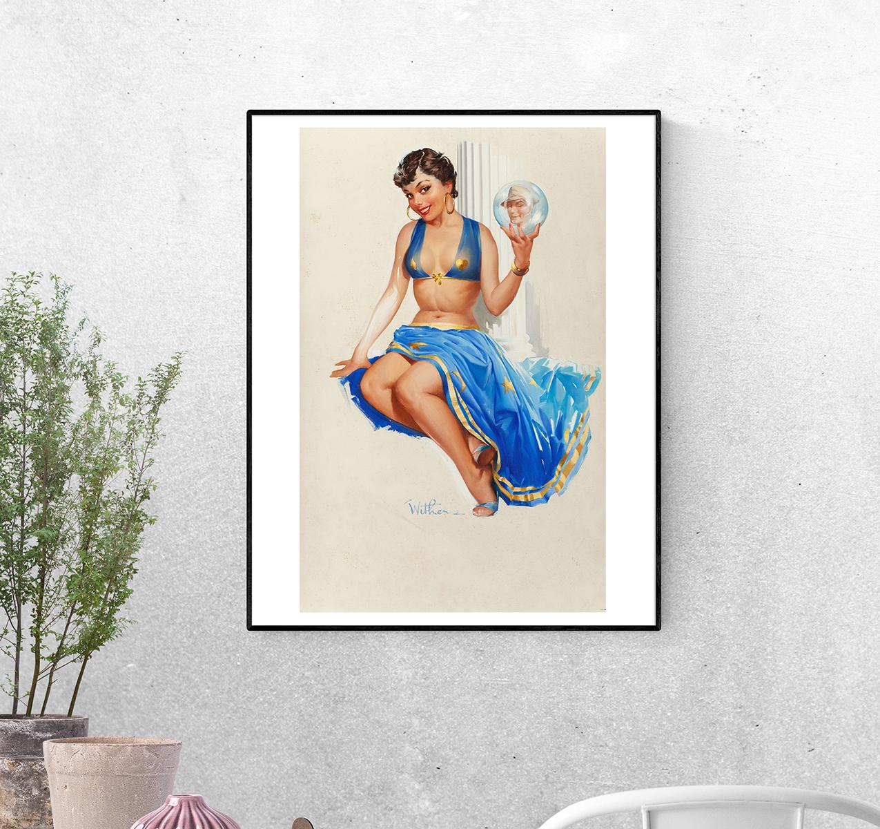 Постер Соблазнительная предсказательница Кассандра март 1960 г. Тед Уизерс формат А-0 (pin_up010094_Poster)