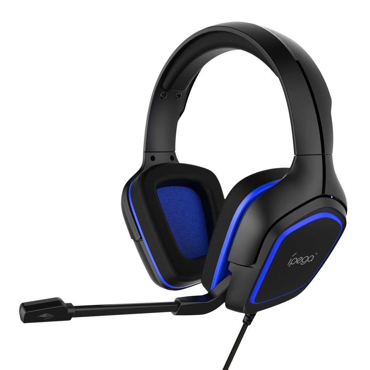 Игрушки наушники IPEGA 006/40 mm с микрофоном Black/Blue