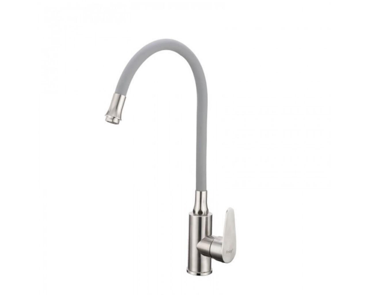 Змішувач для кухні Frap F4448 1036109 з гнучким виливом Сірий (102680)