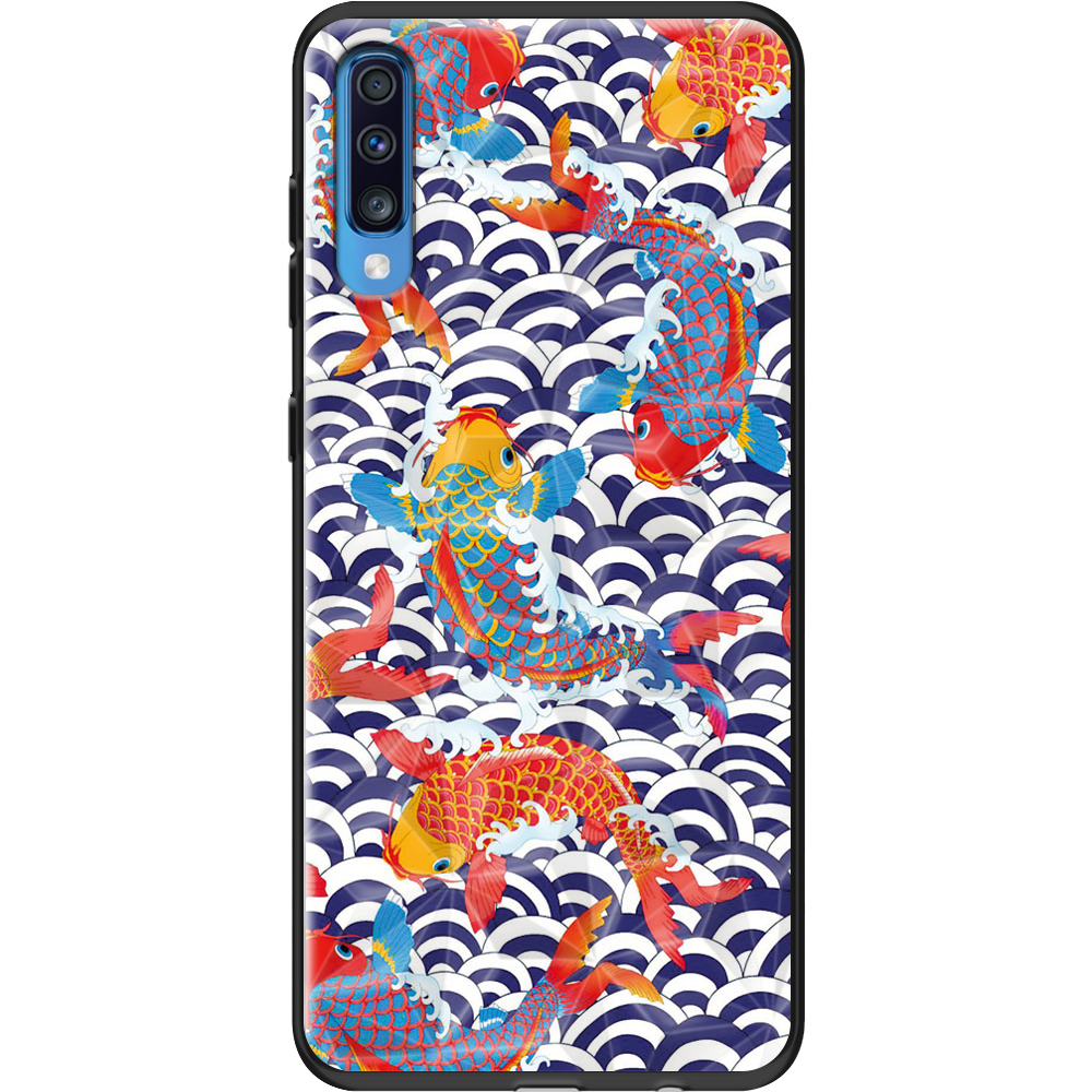 Чехол Boxface Samsung A705 Galaxy A70 Koi Fish Черный силикон с призмой (36860-up2477-37863)