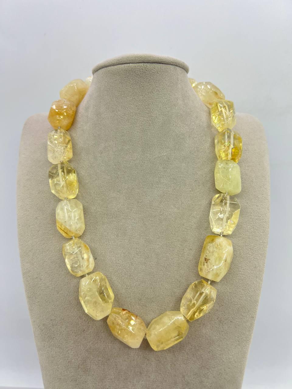 Бусы цитрин 42 см Зеленый (11629)