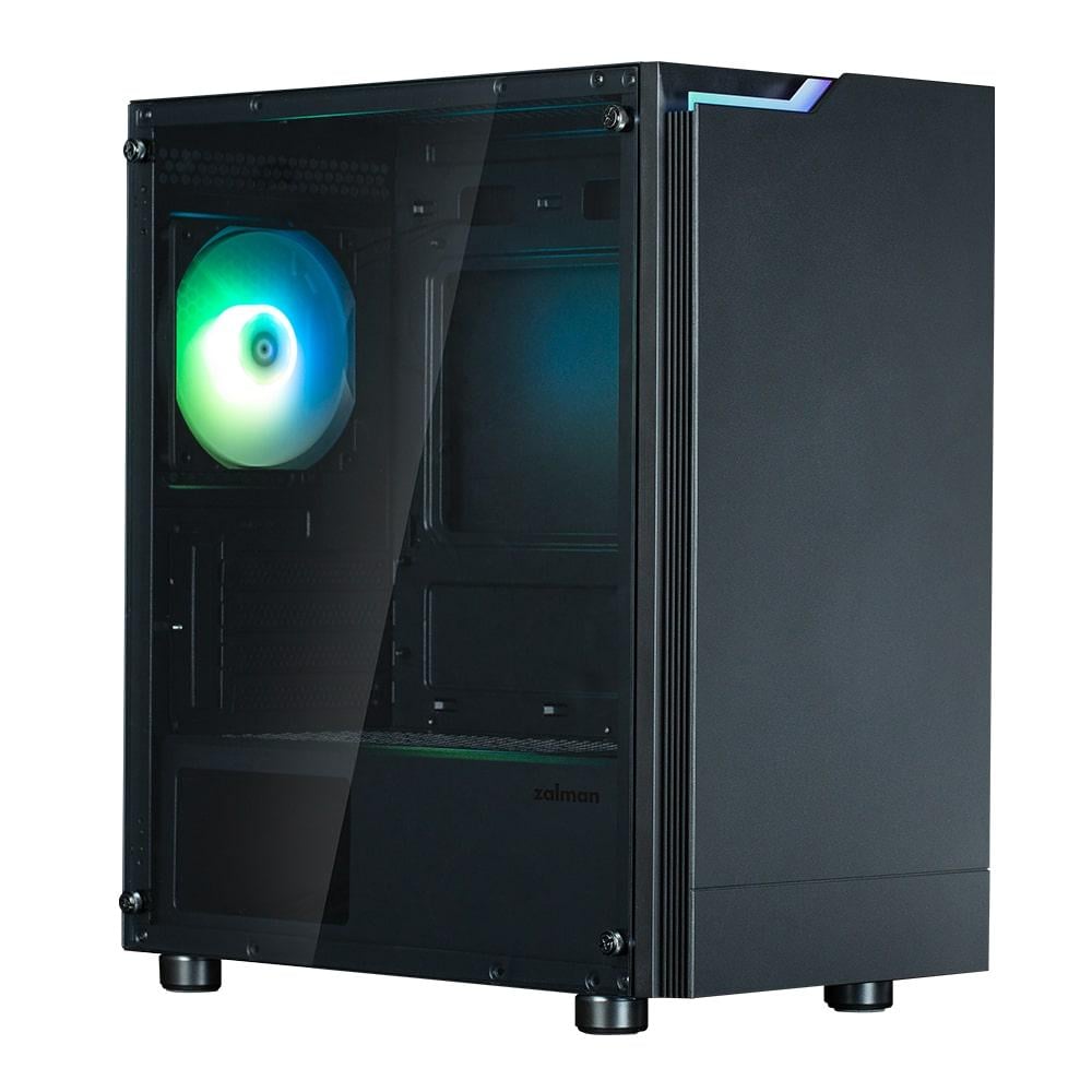 Корпус для компьютера Zalman T4 Plus Mini-Tower mATX/Mini-ITX no PSU Черный (T4PLUS)