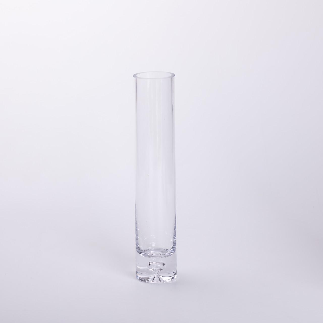 Ваза для цветов HP-9-10 декоративная стеклянная фигурная 1,8 л 30 см. Желто-серый (6627)