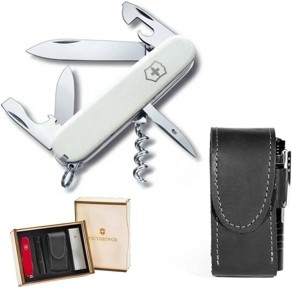 Комплект нож швейцарский Victorinox Swiss Army Spartan 1.3603.7/чехол с фонариком