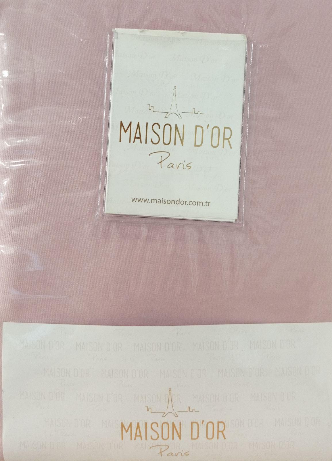 Простынь на резинке Maison D'or 240x260 см с наволочками Сатин Rose (CN16167)