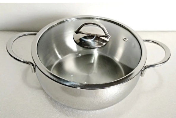 Каструля зі cкляною кришкою OMS з нержавіючої сталі для газу і індукціі 5,7 л (2060-5.7) - фото 6 Каструля зі cкляною кришкою OMS з нержавіючої сталі для газу і індукціі 5,7 л (2060-5.7) - фото 6