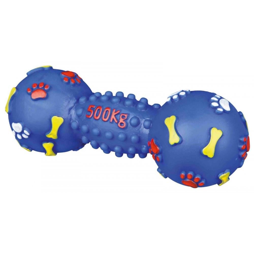 Игрушка для собак Trixie Гантель с пискавкой и лапками 19 см Синий (4011905033624_2)