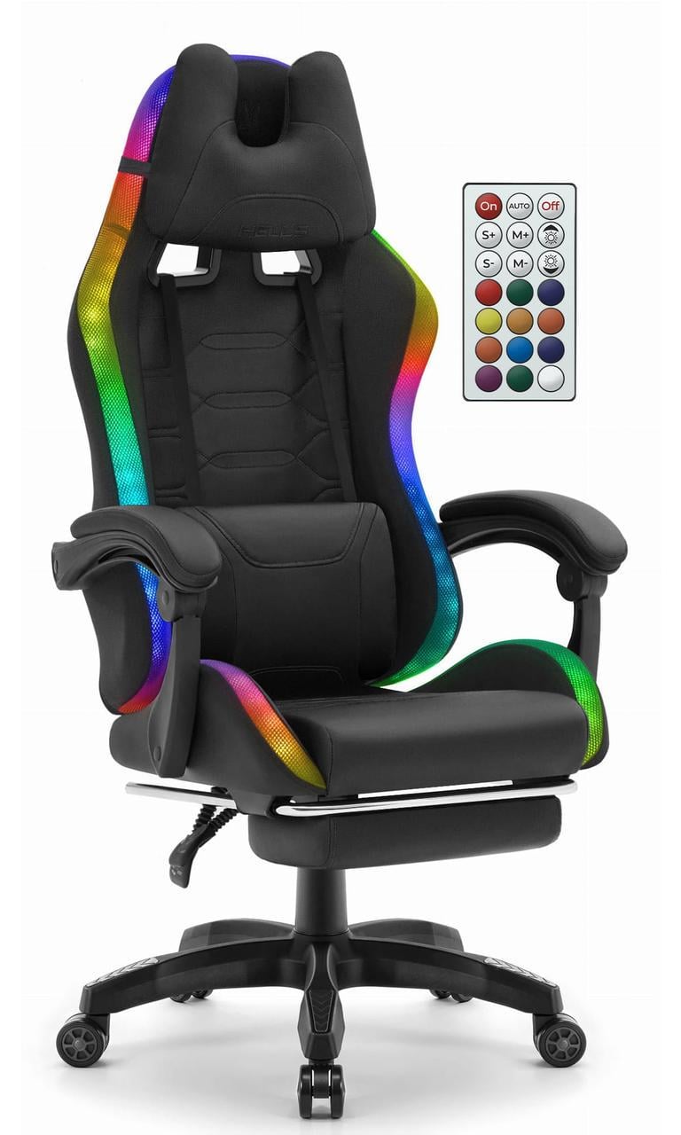 Компьютерное кресло Hell's HC-1039 LED RGB ткань (2941223478)
