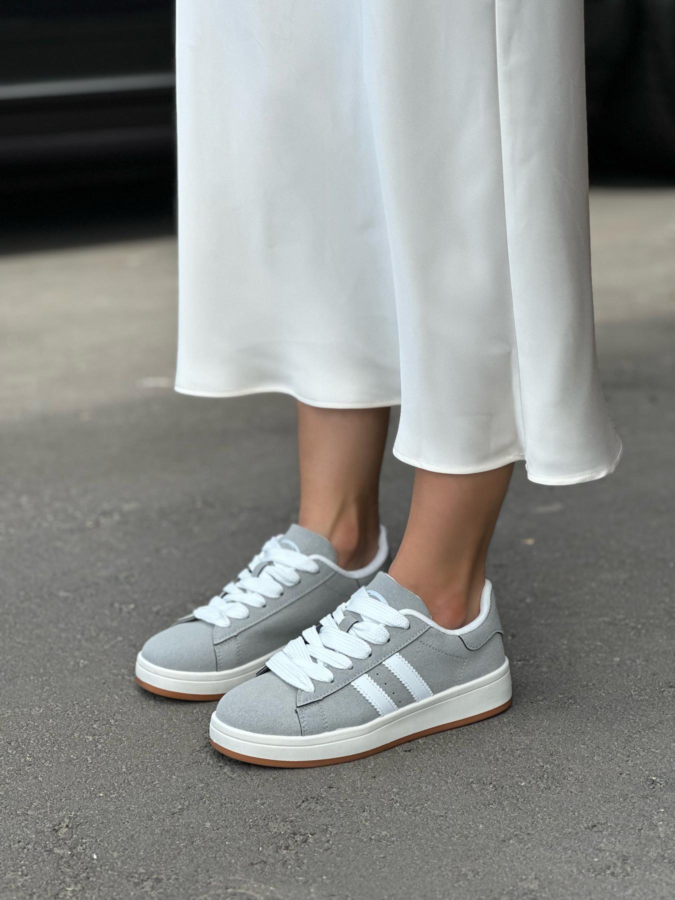 Кеды женские эко-замша р. 41 Серый (10285702) - фото 7