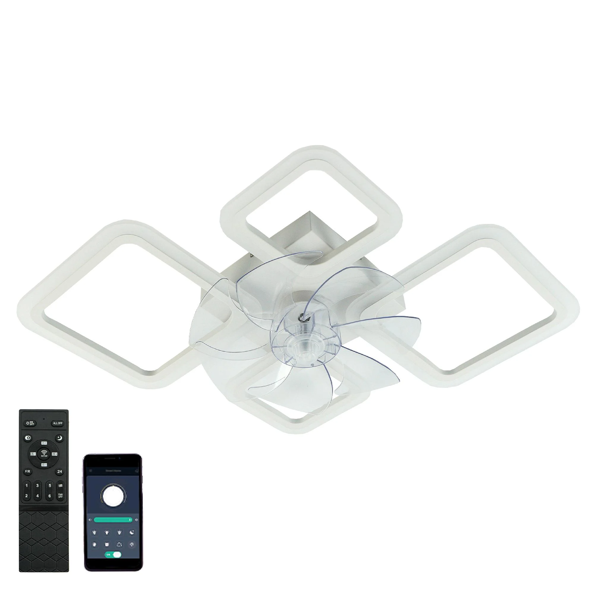 Люстра с вентилятором ESLLSE FAN OVAL с пультом 70 и 18W 760x560x120 мм Белый (10589) - фото 3 Люстра с вентилятором ESLLSE FAN OVAL с пультом 70 и 18W 760x560x120 мм Белый (10589) - фото 3