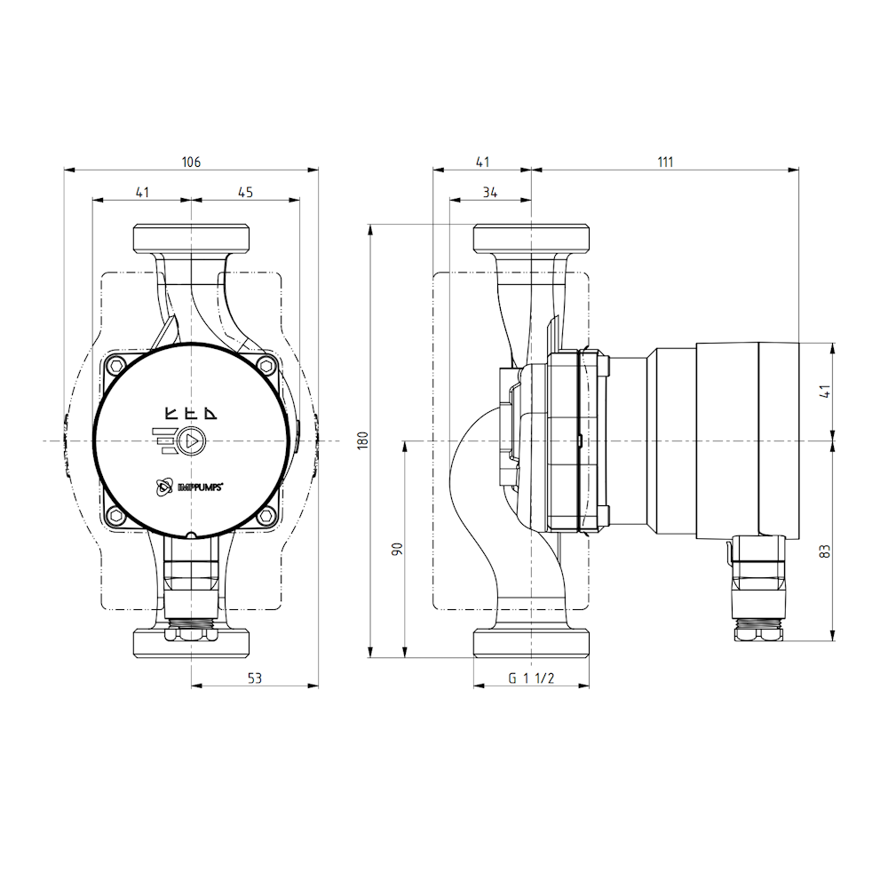 Циркуляційний насос IMP Pumps GHN 25/40 180 мм (AKV-979525370) - фото 2 Циркуляційний насос IMP Pumps GHN 25/40 180 мм (AKV-979525370) - фото 2