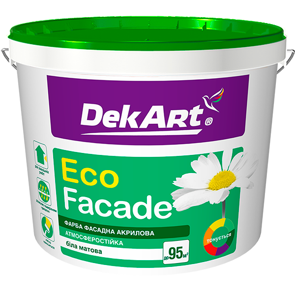 Фарба фасадна Facade Paint DekArt база А 12,6 кг Білий (2792906767)