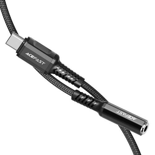 Кабель Acefast C1-07 USB-C 3,5 мм 18 см Black (554080)