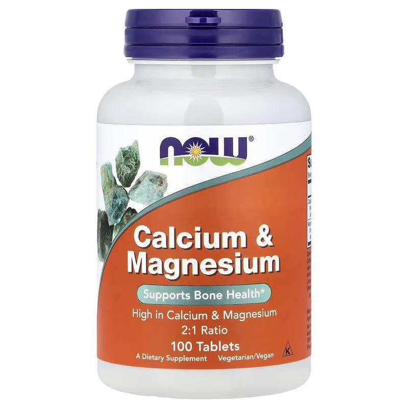 Кальций и магний Now Foods Calcium Magnesium 100 таб.