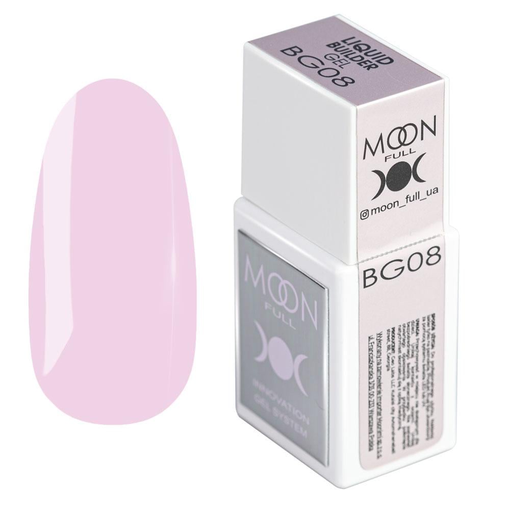 Гель для наращивания моделирующий Moon Full Liquid Builder Gel №BG08 15 мл