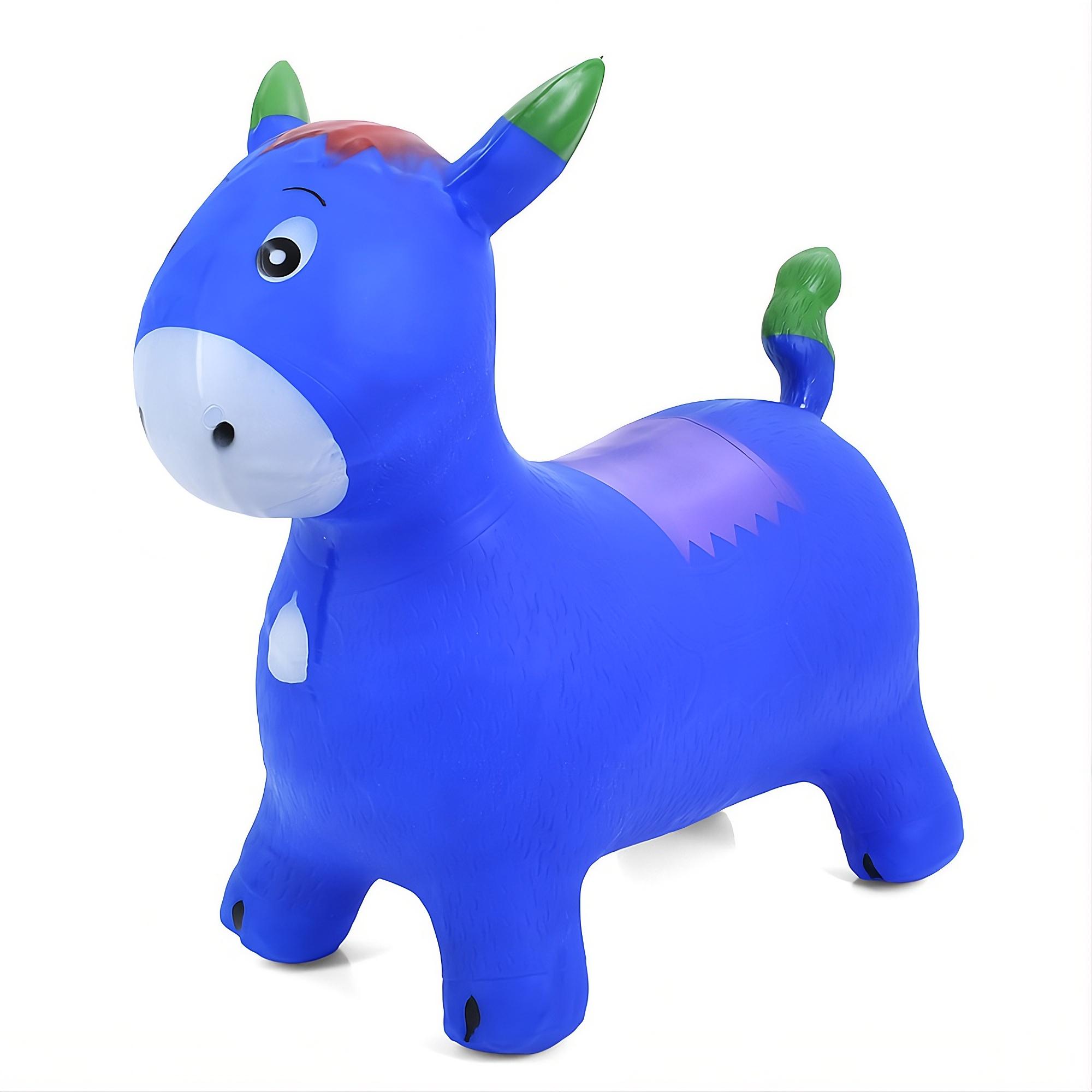 Прыгун-животное детский MS 4844-1 Кузнечик ПВХ 1300 г 23x29x10 см Синий (34032271)