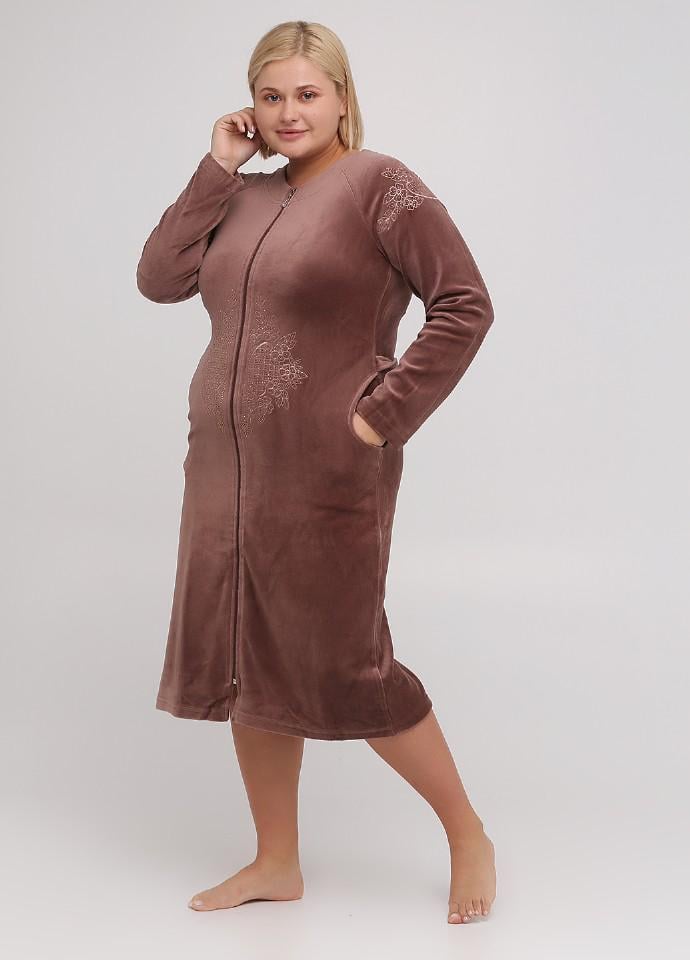 Халат Wild love 4ХL Кофейный (20882-15)