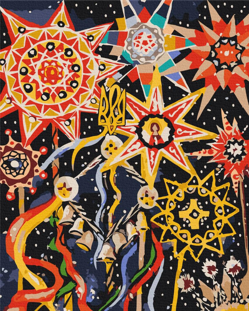 Картина по номерам Brushme Премиум Рождественская звезда 40x50 см (PBS53438)