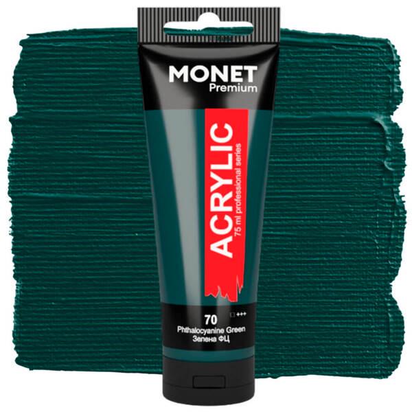Акрилова фарба Monet 70 75 мл Зелений ФЦ (7507270) - фото 1
