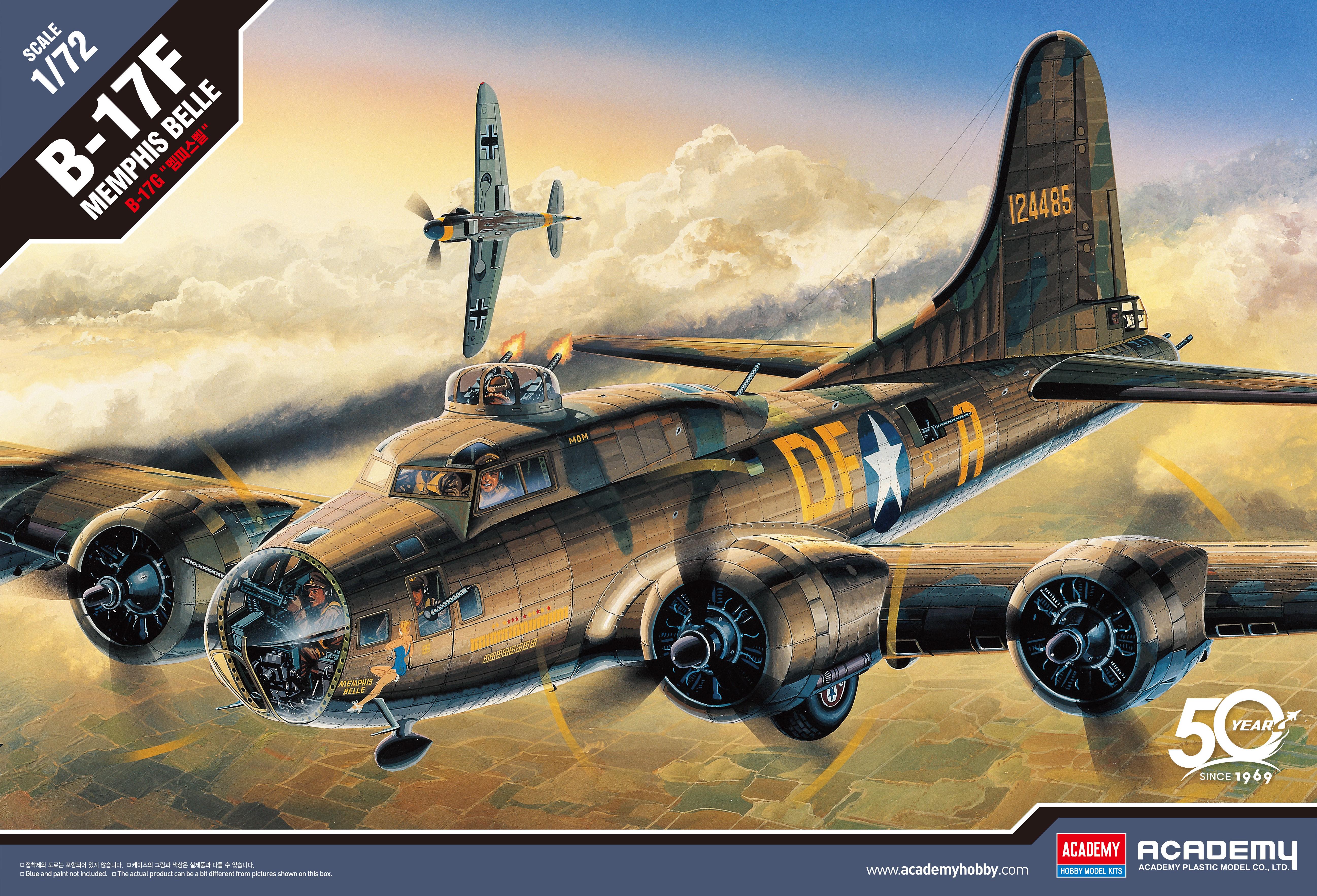 Сборная модель Academy B-17F Memphis Belle 1:72 (12495)