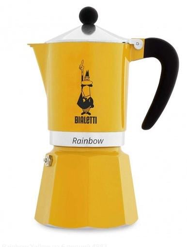 Гейзерна кавоварка Bialetti Rainbow алюмінієва 240 мл Yellow (4983)