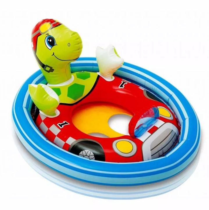 Надувний пліт для плавання і відпочинку Intex Черепашка 71х76х58 см Різнокольоровий (6310)