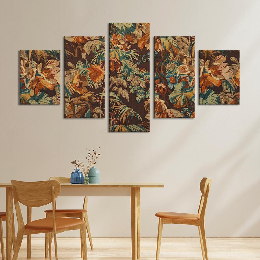 Картина на холсте Живописная цветочная палитра 112x54 см (805-52)