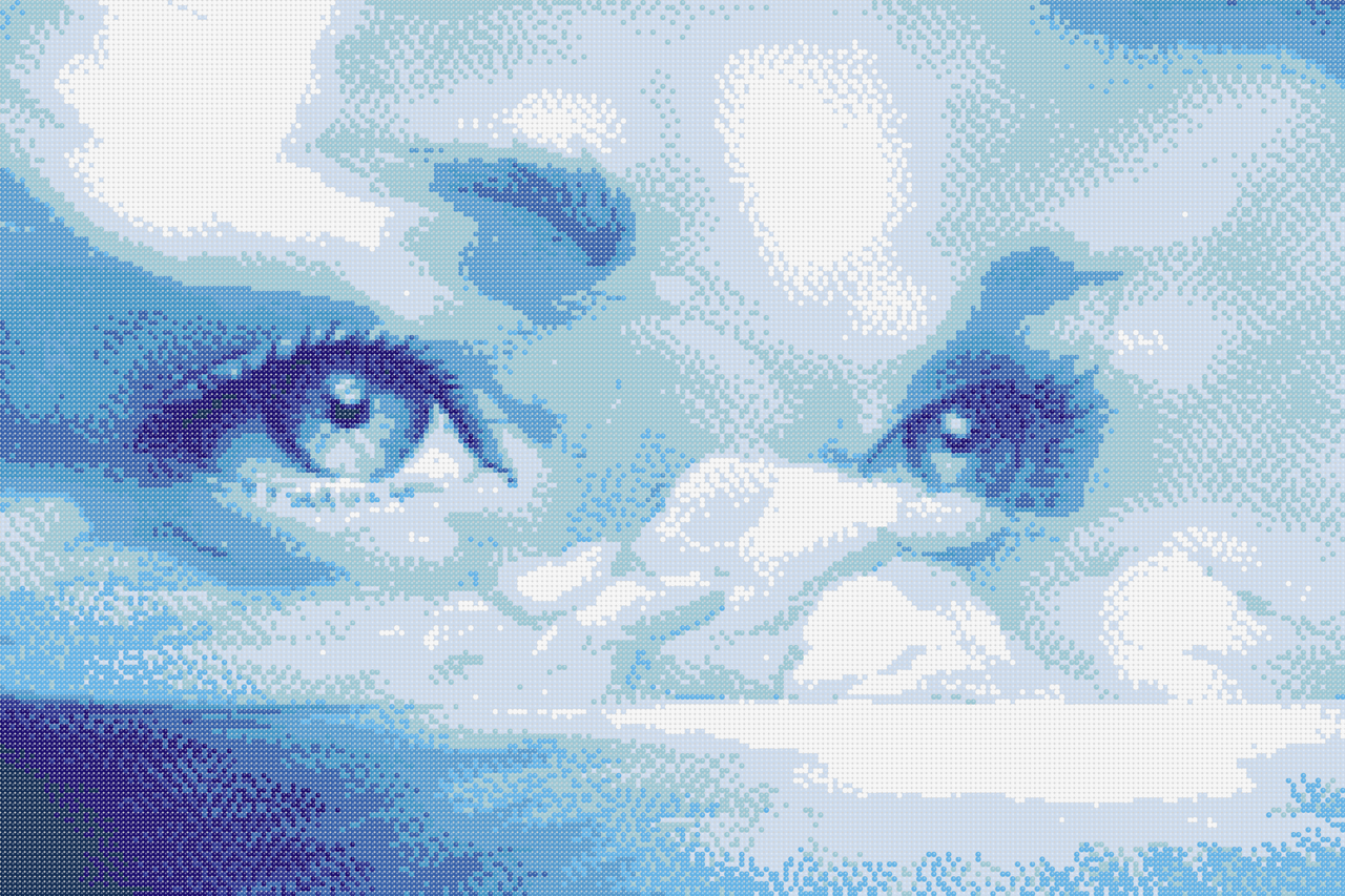 Схема вышивки бисером Небесный взгляд (1222620981)