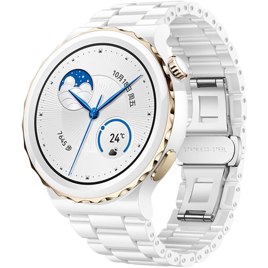Умные часы женские Smart Uwatch GT3 Pro Ceramic White