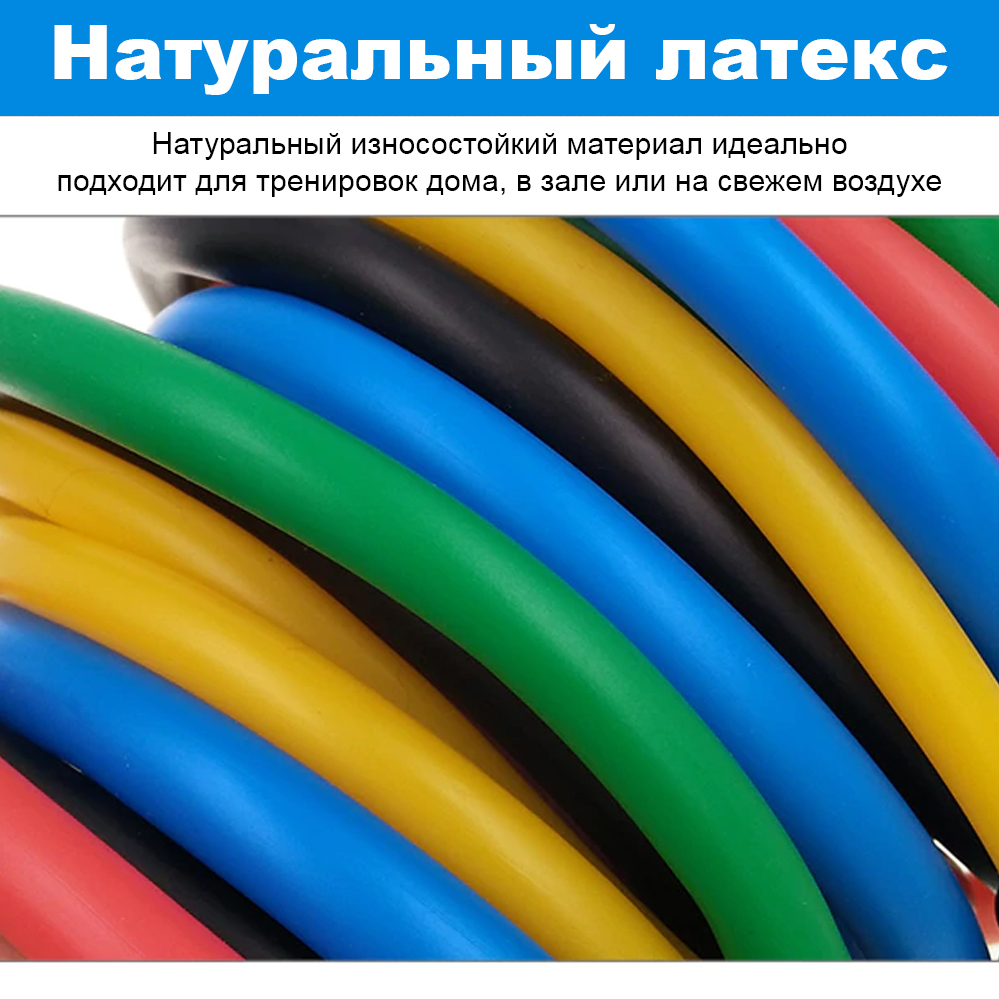 Набор трубчатых эспандеров для упражнений фитнеса и спорта Power Bands 5 жгутов Бубновского (120.128) - фото 5