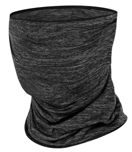 Бафф-маска на пол-лица дышащая из микрофибры для вело/мото One Size Серый (669035478)