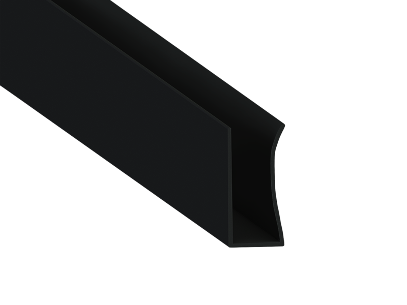 Профиль алюминиевый LEDUA АЛ-79 для LED ленты для стекла 2 м Черный (7471)