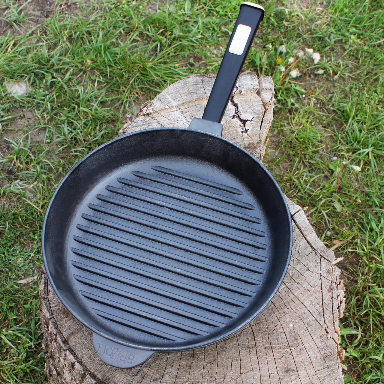 Сковорода гриль чавунна 28 см (10987679)
