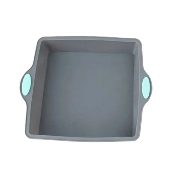 Форма силіконова для пирогів та тортів квадратна з ручками 17,5 см Сірий (SAM-00299)