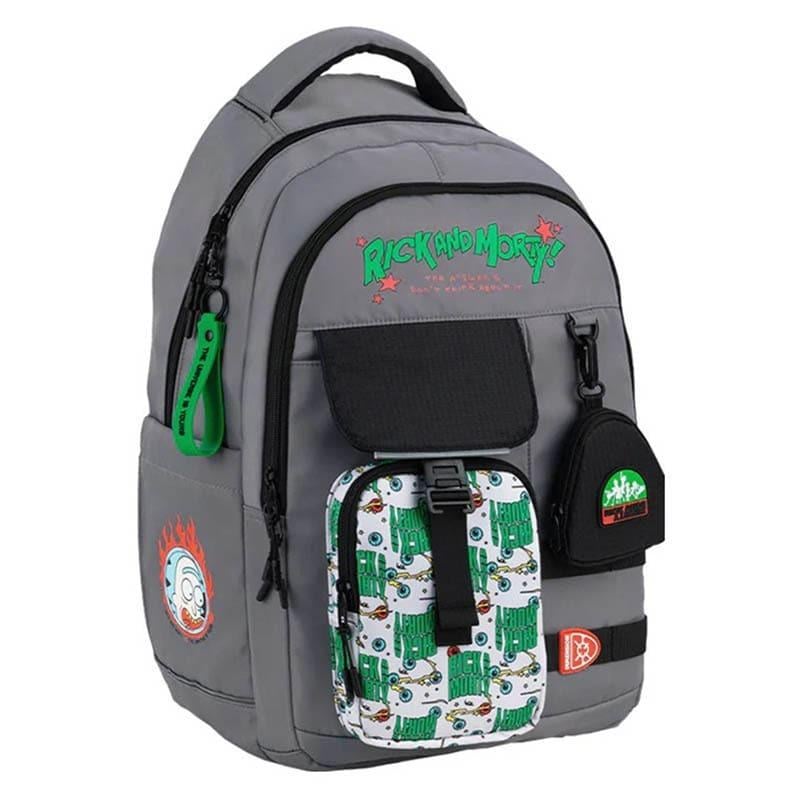 Городской рюкзак молодежный KITE Education teens 2597L Rick /amp; Morty 24 л Серый (RM25-2597L)