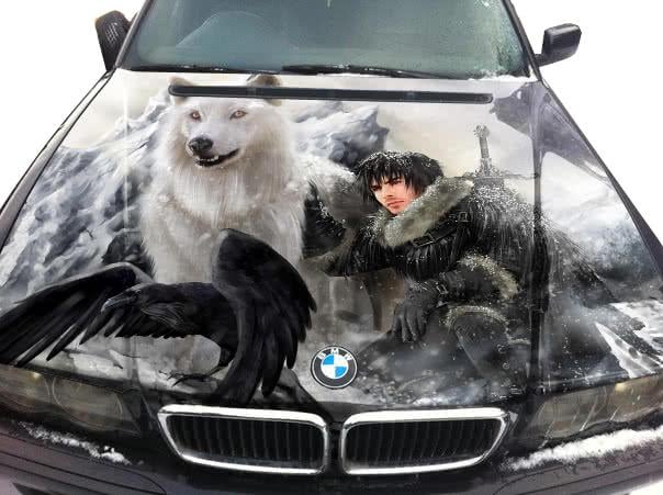 Наклейка на капот 3D Tuning Studio Ворон Волк 1200х1500х0,15 мм (5294) - фото 1 Наклейка на капот 3D Tuning Studio Ворон Волк 1200х1500х0,15 мм (5294) - фото 1