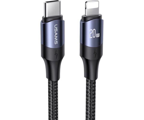 Кабель Data Usams US-SJ521 U71 Type-C-Lightning 20W 1,2 м Black (06SJ521USB01)