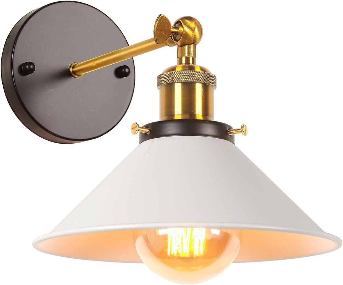 Настенный светильник iDEGU Industrial Vintage E27 металлический поворотный 180° Белый