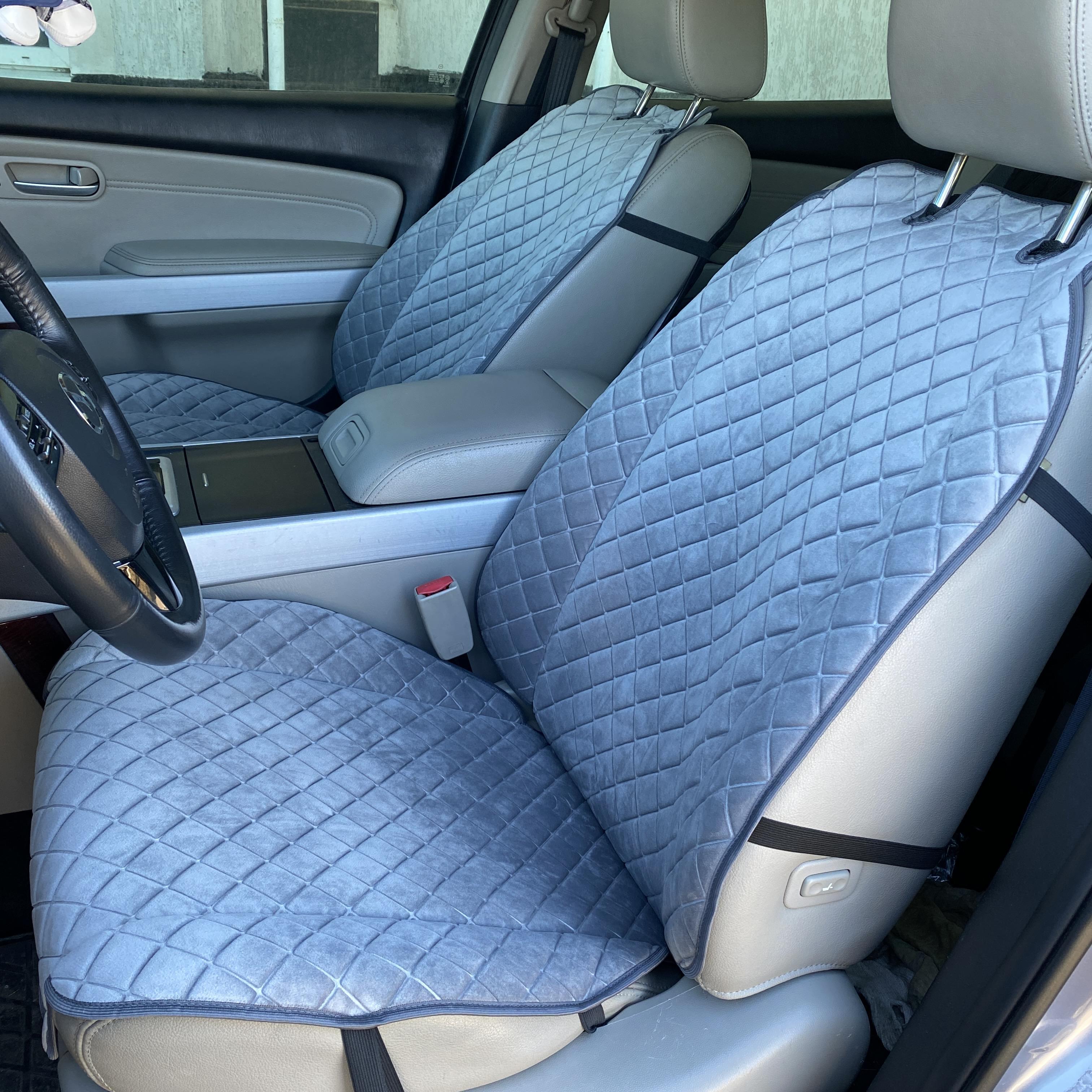 Накидки на сиденье Asos из алькантары 4 шт.+ подголовники Серый (6670yj) - фото 2 Накидки на сиденье Asos из алькантары 4 шт.+ подголовники Серый (6670yj) - фото 2