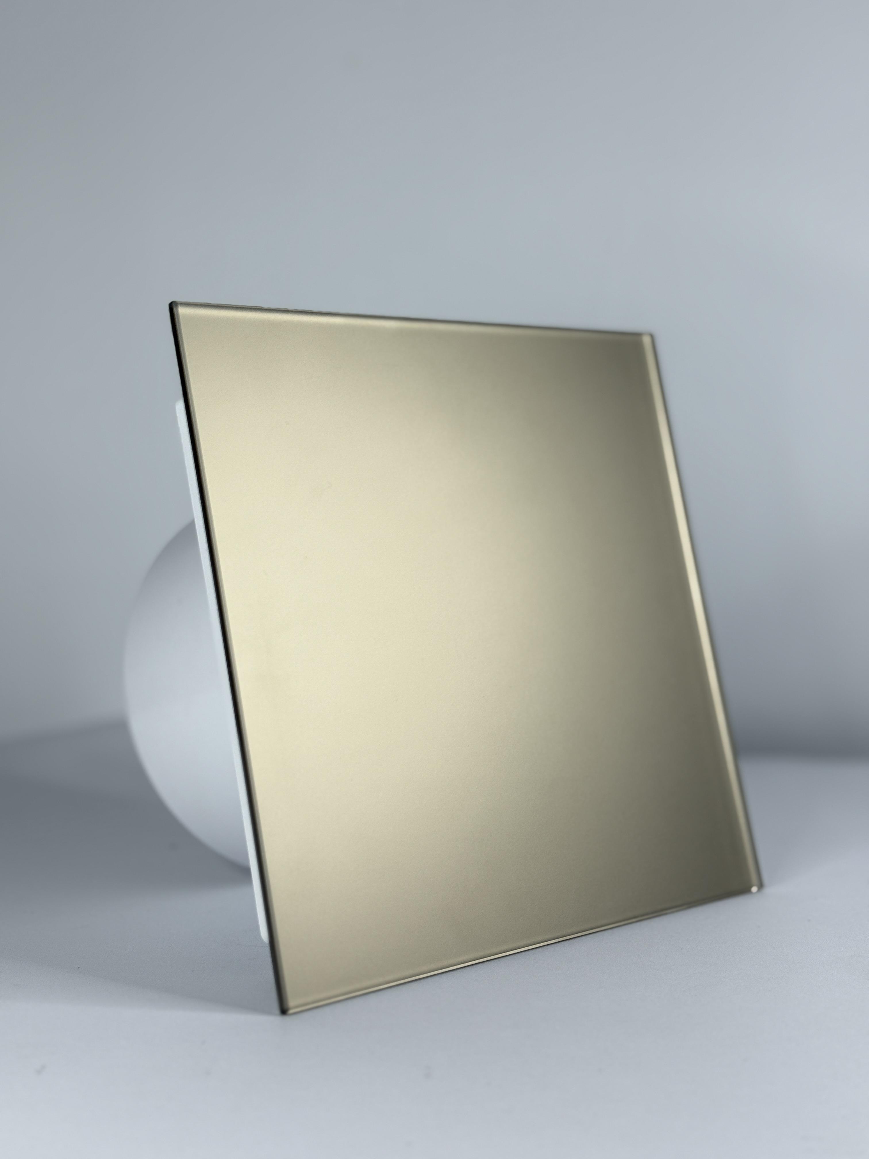 Вентилятор витяжний AirRoxy dRim 100 S BB на кулькових підшипниках з сатиновою панеллю Золотий