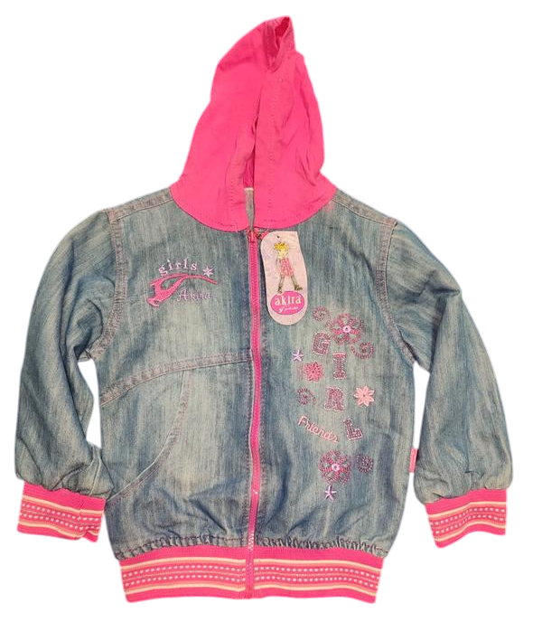 Бомбер джинсовый хлопок на молнии на девочку 5-6 лет 116 см (99165335)