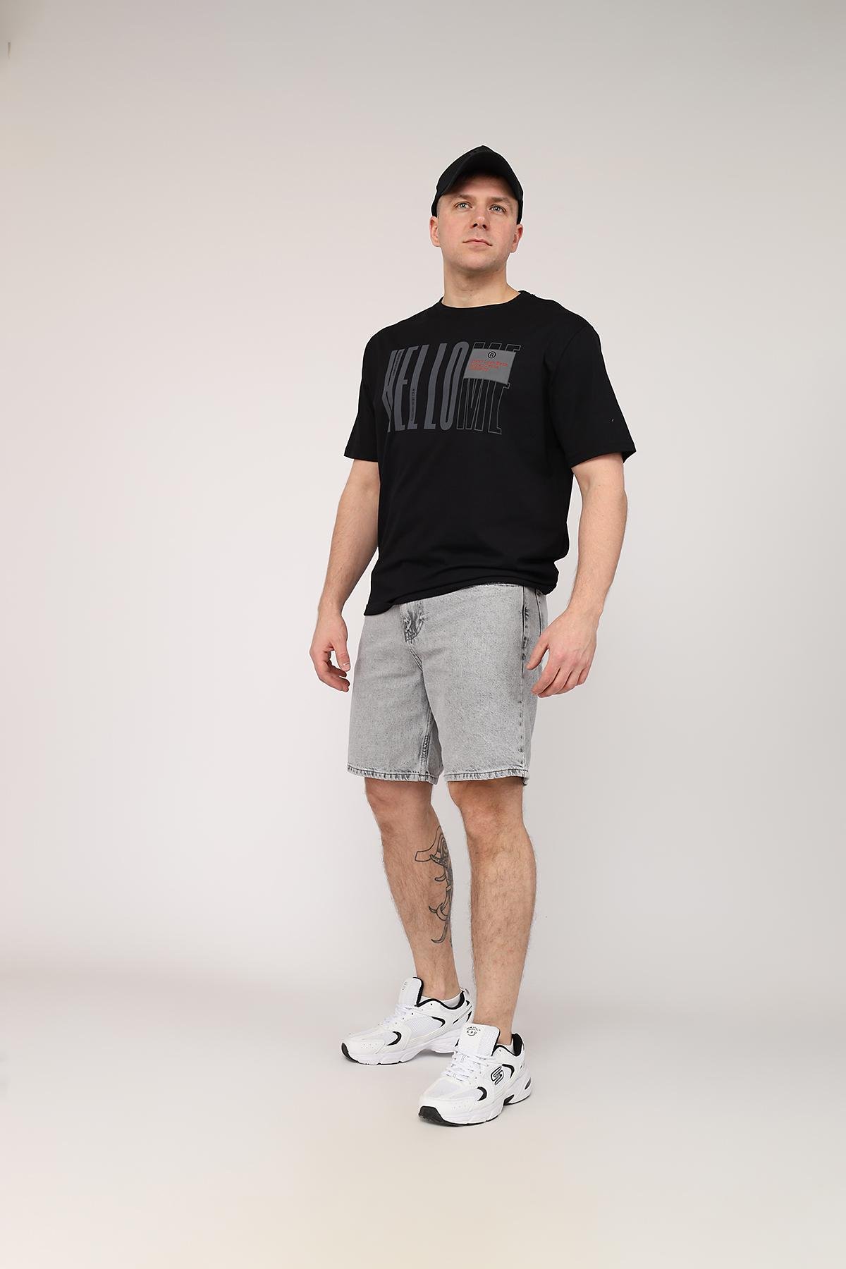 Футболка мужская ЦБ-00270050 с коротким рукавом р. 44 Черный (SKT001045219)