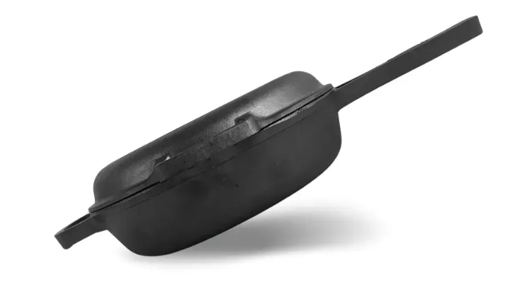 Сковорода-жаровня чавунна Brizoll monolith з литою ручкою та чавунною кришкою-сковородою 240х60 мм (M2460P-2) - фото 4 Сковорода-жаровня чавунна Brizoll monolith з литою ручкою та чавунною кришкою-сковородою 240х60 мм (M2460P-2) - фото 4