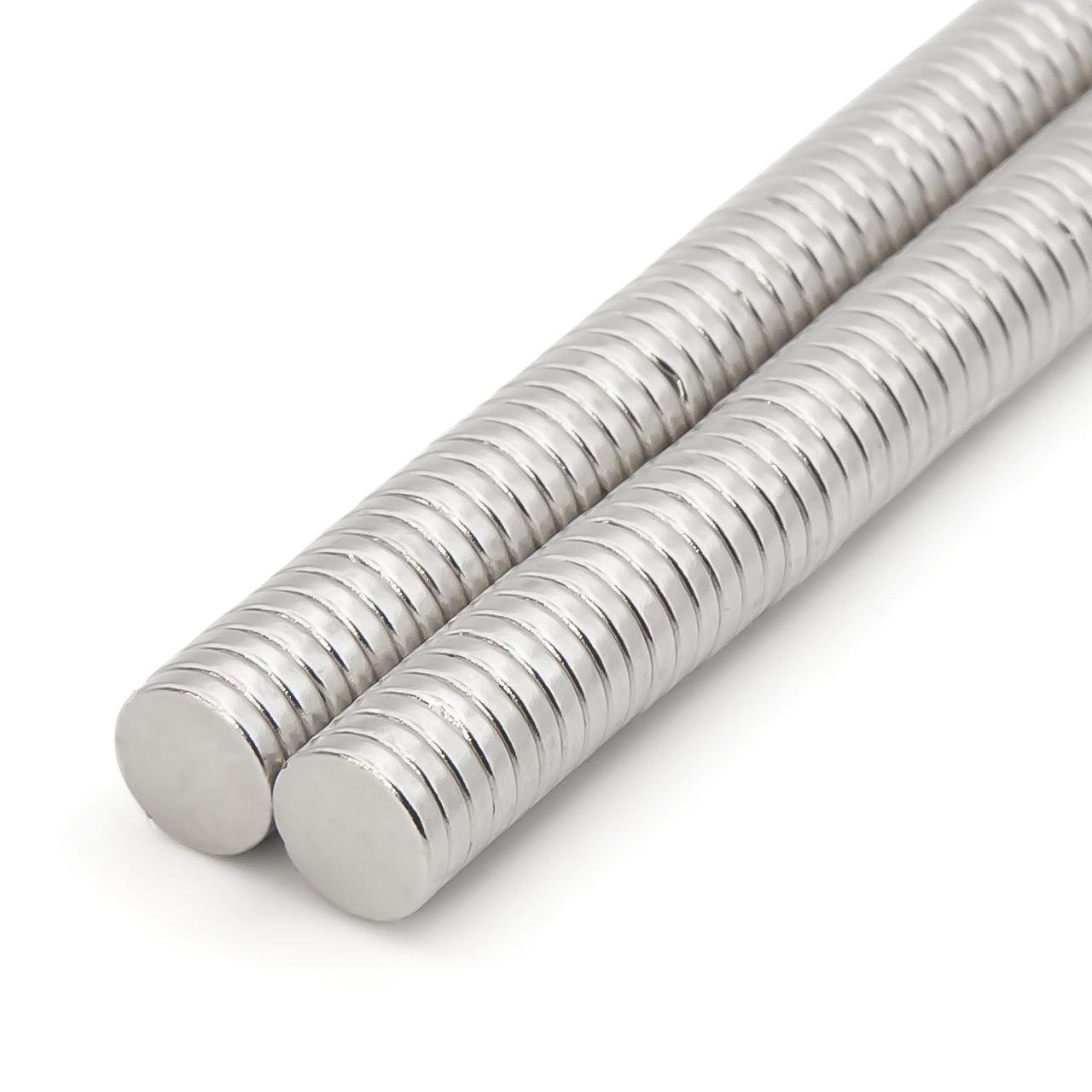 Магнит неодимовый круглый NdFeB 10х1,6 мм N35 сила 1,2 кг 5 шт. (МГ1002н01)