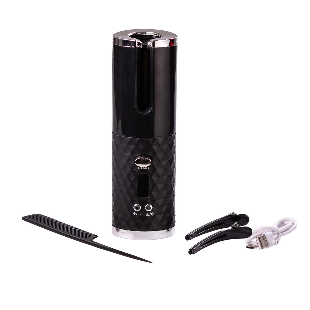 Стайлер для волос автоматический беспроводной 6 режимов Черный (3586)