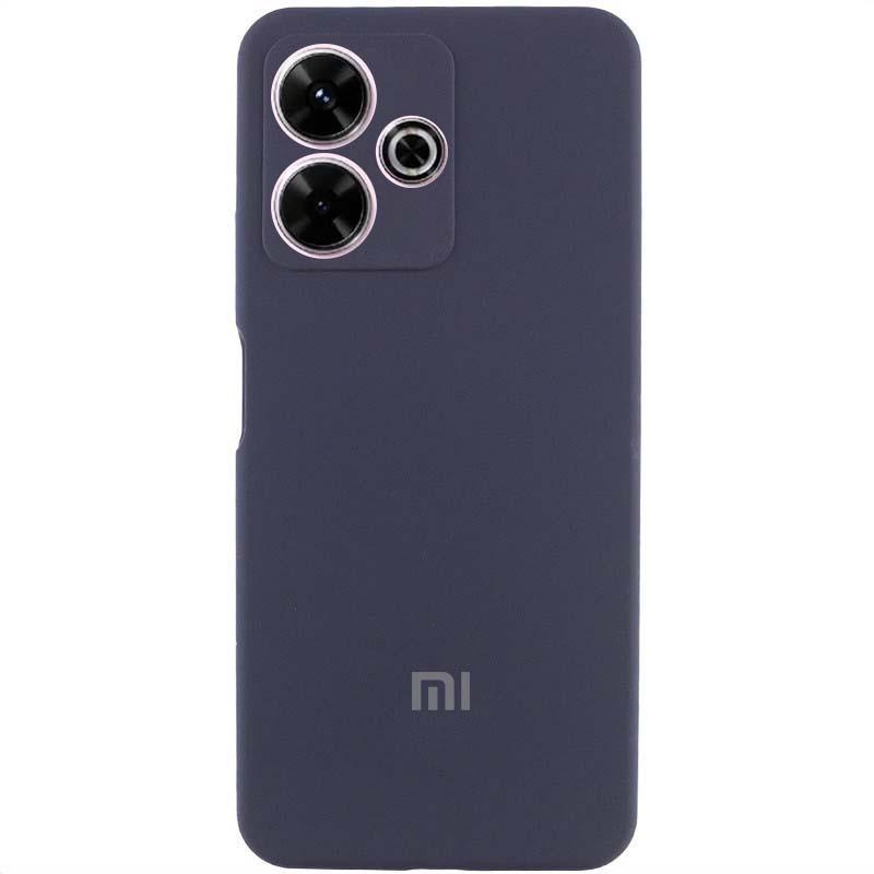 Противоударный чехол Silicone Cover Lakshmi Full Camera (AAA) with Logo для Xiaomi Redmi 13 4G / Poco M6 4G Темно-синий / Midnight blue